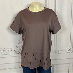 Reebok ActivChill Technology HiLo Hem Athletic Short Sleeve Shirt Small